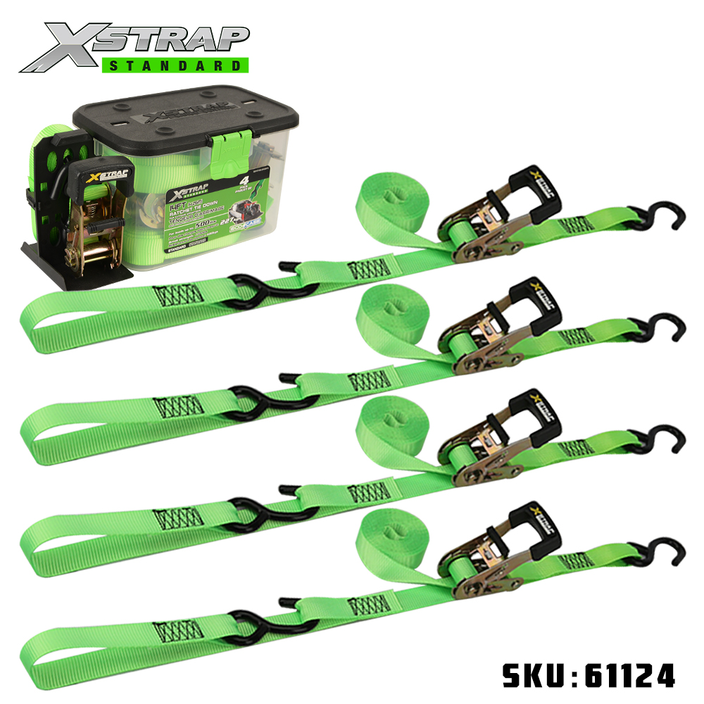 Xstrap 61124 1” x 14’ 4PK Dây buộc kiểu Ratchet có vòng mềm500lb SWL