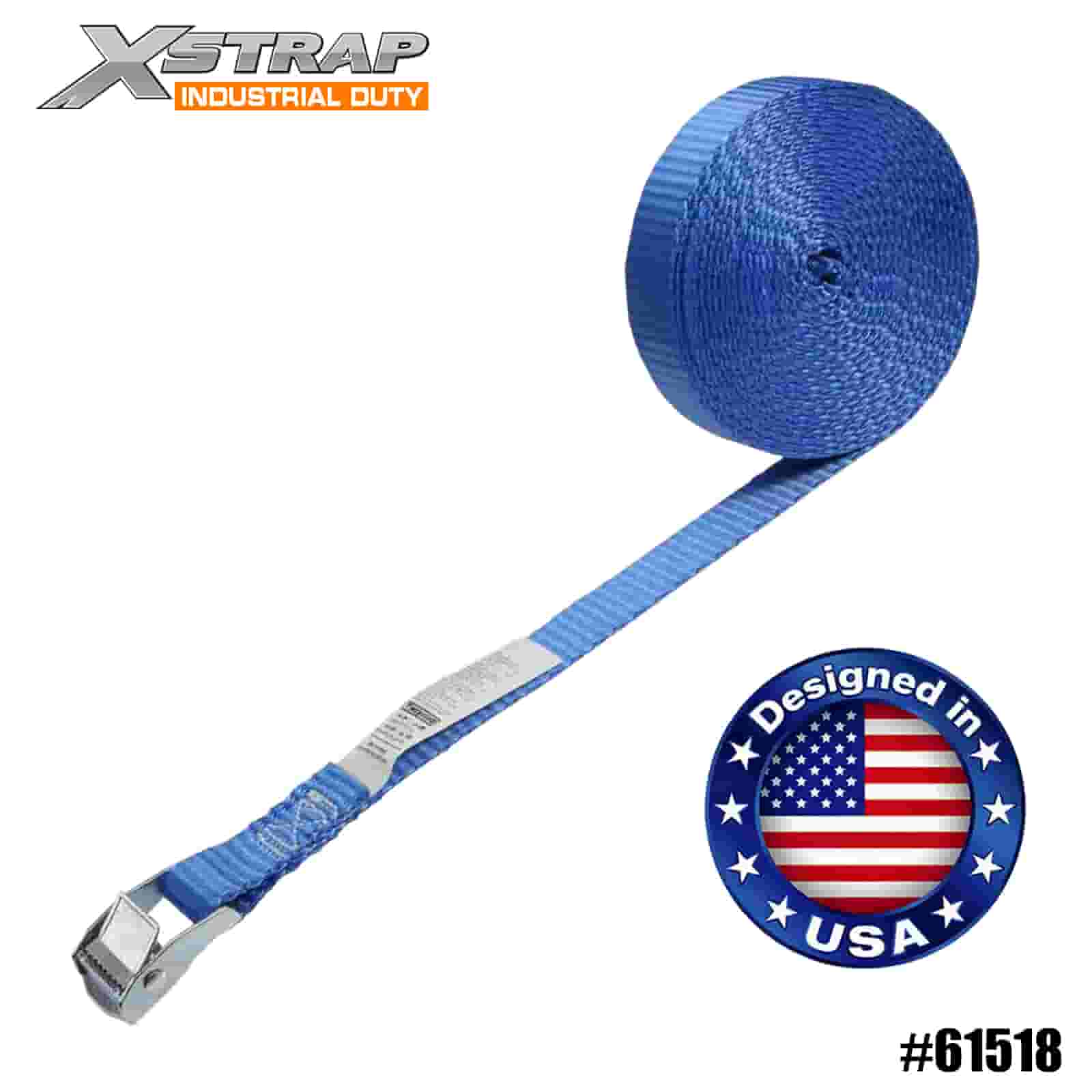 Xstrap 61518 1” x 15’ Dây đeo khóa cam vô tận màu xanh 166lb SWL