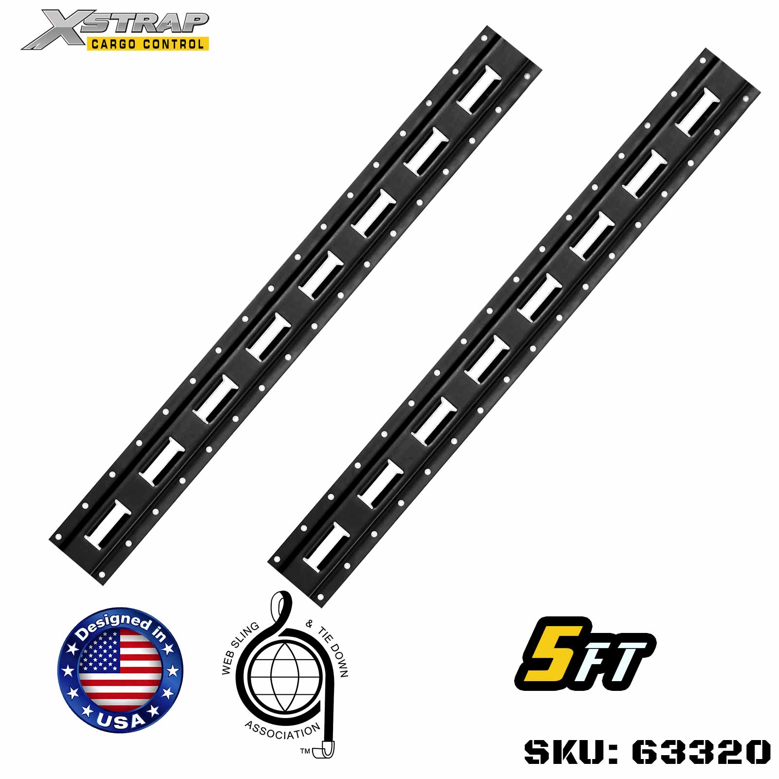 Xstrap 63320 5' Series E Logistic Track-Được làm bằng thép 12 khổ cao cấp 6000LBS