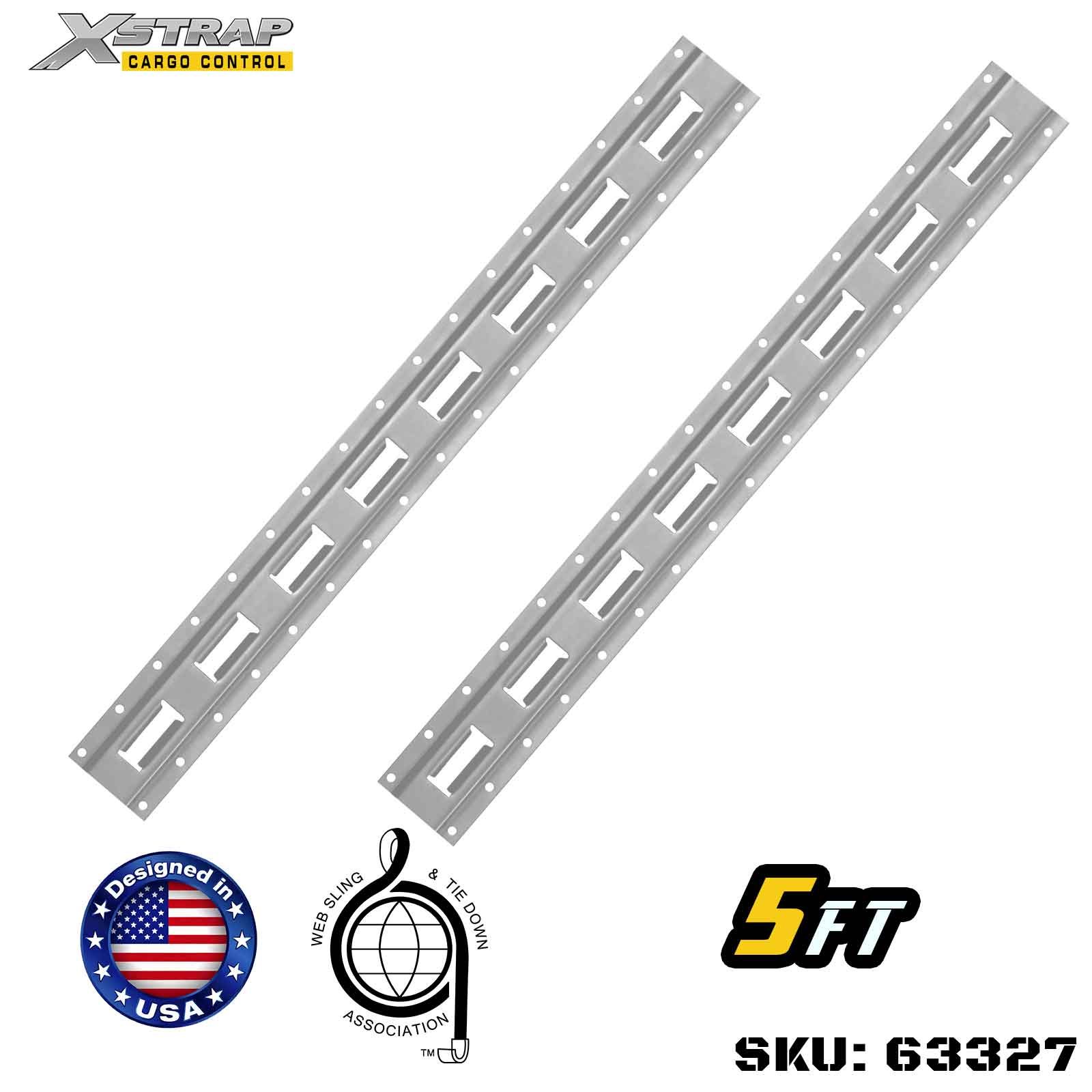 Xstrap 63327 5' Series E Logistic Track-Được làm bằng thép 12 khổ cao cấp 6000LBS