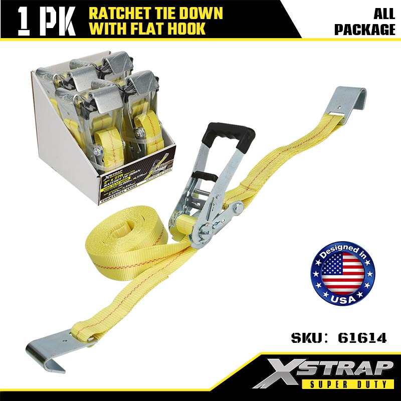 Xstrap 61614 2” x 27’ Dây buộc có móc phẳng 3333 lb SWL