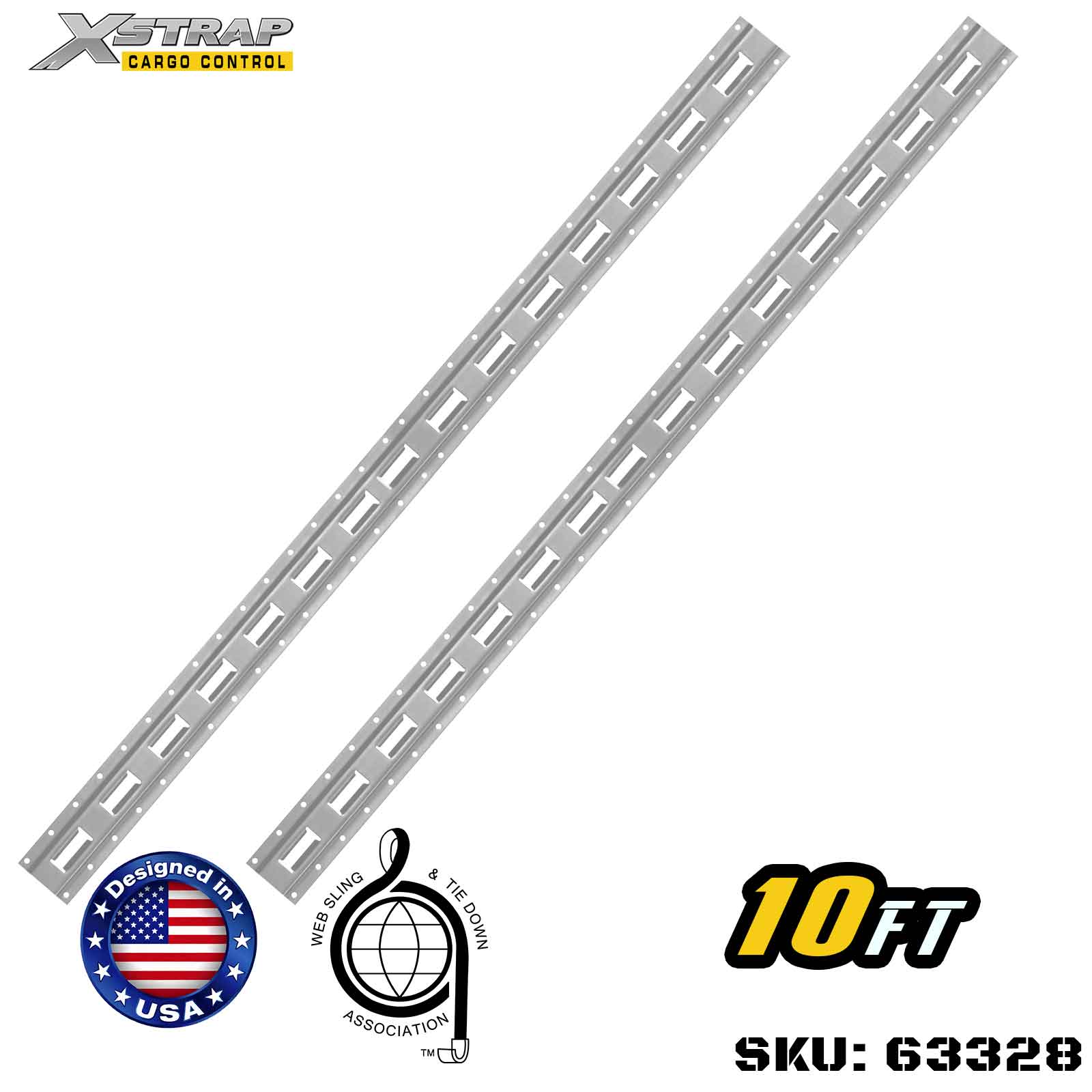 Xstrap 63328 10' Series E Logistic Track-Được làm bằng thép 12 khổ cao cấp 6000LBS