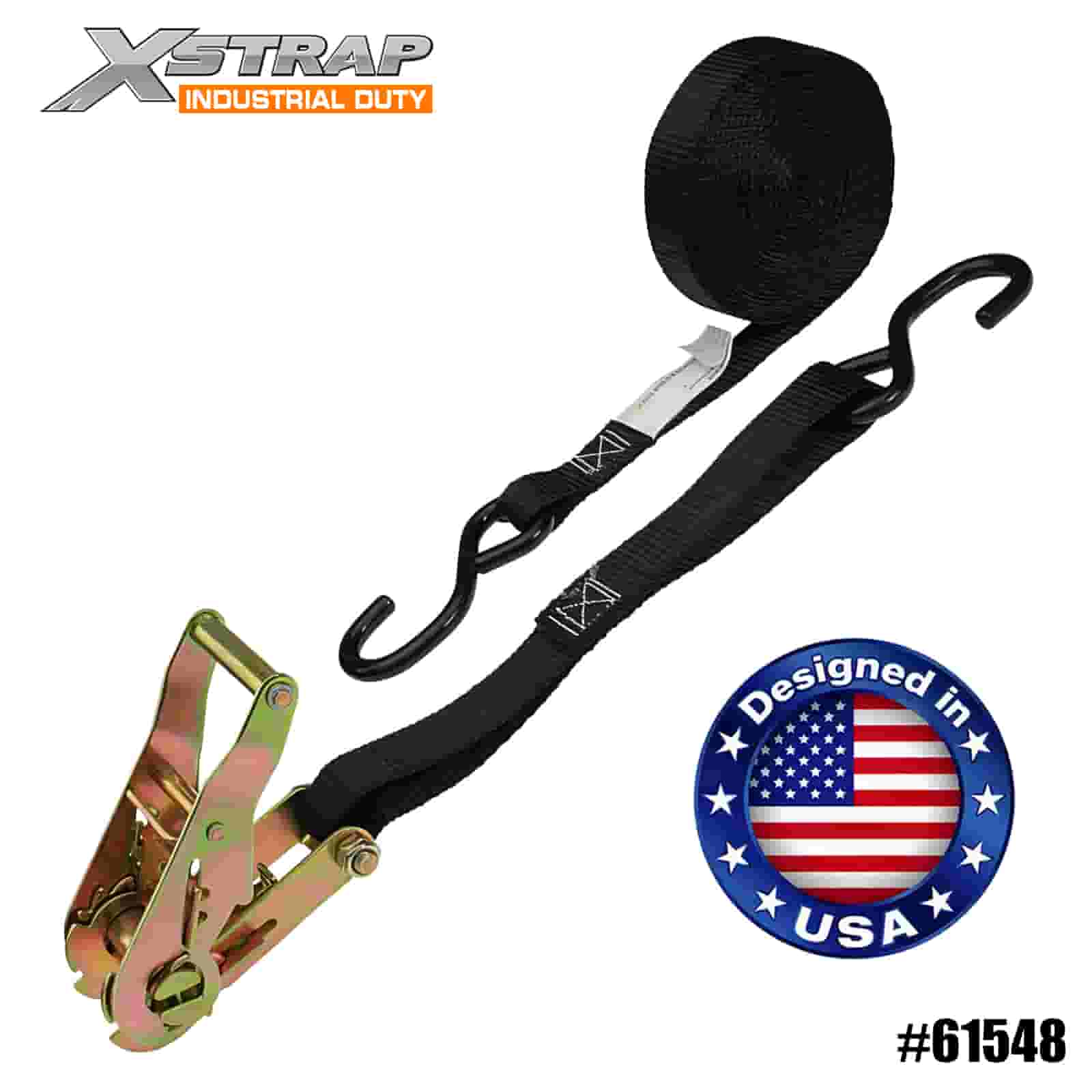 Xstrap 61548 1” x 6’ Dây đeo bánh cóc ATV & AUV có móc S 833lb SWL